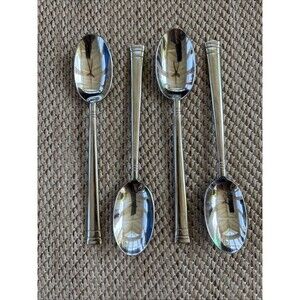 Oneida Sunnybrook Stainless Set of 4 Oval Soup Spoons Flatware